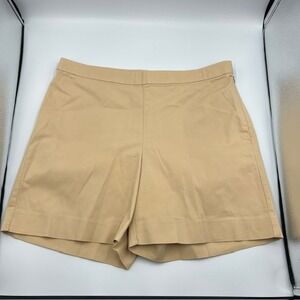 Boston Proper Women Khaki Cotton Blend Casual Shorts‎ Size 6